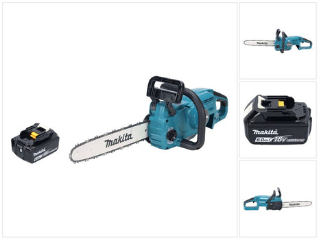 Makita DUC 357 GX2 Trononneuse d'elagage sans fil 18 V 35 cm 7,7 m/s Brushless + 1x batterie 6,0 Ah - sans chargeur