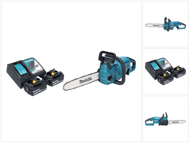 Makita DUC 357 RG2X2 Cordless chainsaw 18 V 35 cm 7.7 m/s Brushless + 2x battery 6.0 Ah + charger