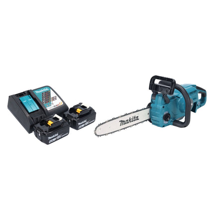 Makita DUC 357 RG2X2 Cordless chainsaw 18 V 35 cm 7.7 m/s Brushless + 2x battery 6.0 Ah + charger