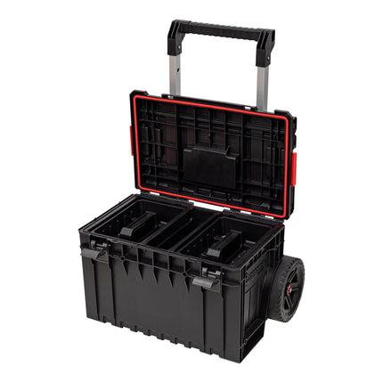Qbrick System ONE Cart 2.0 Trolley 641 x 485 x 660 mm 52 l IP66 100 kg load capacity stackable with double telescopic aluminium handle