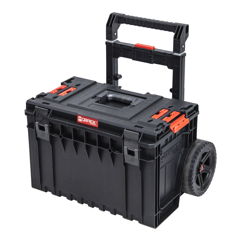 Qbrick System ONE Cart 2.0 Carro 641 x 485 x 660 mm 52 l IP66 100 kg de capacidad de carga apilable con doble asa telescópica de aluminio