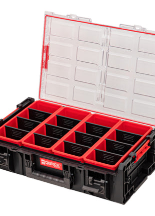 Qbrick System ONE Organizer 2XL 2.0 + Qbrick System ONE Connect Adapter stapelbar 582 x 387 x 172 mm 19,5 l IP66 mit 4 Inlays und 12 Trennwände