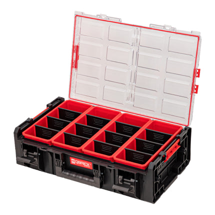 Qbrick System ONE Organizer 2XL 2.0 + Qbrick System ONE Connect Adaptador apilable 582 x 387 x 172 mm 19,5 l IP66 con 4 inserciones y 12 separadores