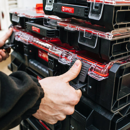 Qbrick System ONE Organizador XL 2.0 apilable 582 x 387 x 131 mm 13,5 l IP66 con 6 encastres y 6 separadores