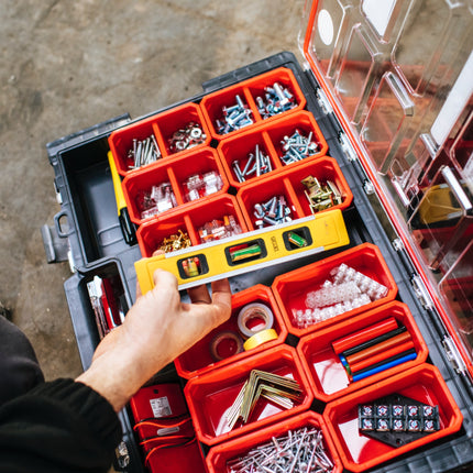 Qbrick System ONE Organizer L 2.0 empilable 531 x 379 x 77 mm 6 l IP 66 avec 10 inlays