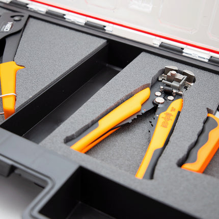 Qbrick System ONE Organiser L 2.0 MFI impilabile 531 x 379 x 77 mm 6 l IP66 con inserto in schiuma