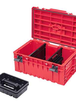 Qbrick System ONE 350 2.0 Technique RED ULTRA HD Custom Mallette à outils modulaire Organiseur 585 x 385 x 320 mm 38 l empilable IP66