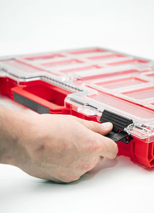 Qbrick System ONE Organizer L 2.0 RED ULTRA HD sztaplowany 531 x 379 x 77 mm 6 l IP66 z 10 wkładkami