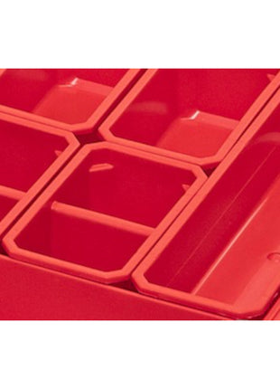 Qbrick System ONE Organizer L 2.0 RED ULTRA HD sztaplowany 531 x 379 x 77 mm 6 l IP66 z 10 wkładkami