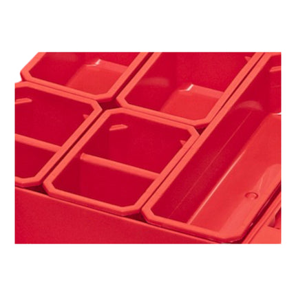 Qbrick System ONE Organiser L 2.0 RED ULTRA HD impilabile 531 x 379 x 77 mm 6 l IP66 con 10 inserti