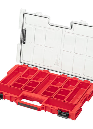 Qbrick System ONE Organizer L 2.0 RED ULTRA HD sztaplowany 531 x 379 x 77 mm 6 l IP66 z 10 wkładkami