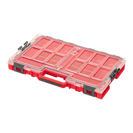 Qbrick System ONE Organizer L 2.0 ROJO ULTRA HD apilable 531 x 379 x 77 mm 6 l IP66 con 10 inserciones