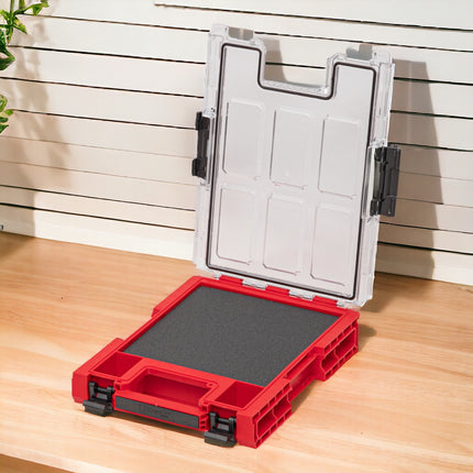Qbrick System ONE Organiser M MFI RED ULTRA HD stackable 365 x 265 x 77 mm 2.5 l IP66 with foam insert
