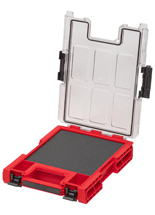 Qbrick System ONE Organizer M MFI RED ULTRA HD apilable 365 x 265 x 77 mm 2,5 l IP66 con inserto de espuma