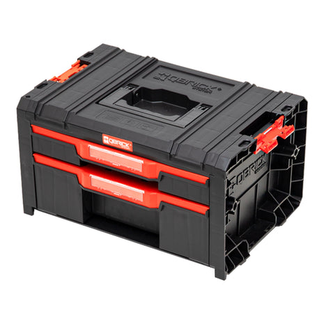 Qbrick System PRO Drawer 2 Toolbox 2.0 Basic z możliwością sztaplowania 450 x 310 x 244 mm 4,5 l 9,5 l IP54 z dwiema szufladami 5 przegródek