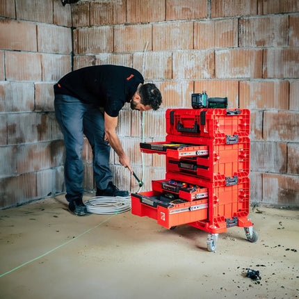 Qbrick System PRO Cajón 2 Caja de herramientas 2.0 Expert RED ULTRA HD Caja de herramientas 450 x 310 x 244 mm 14 l apilable IP54 con 2 cajones
