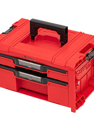 Qbrick System PRO Drawer 2 Toolbox 2.0 Expert RED ULTRA HD Maleta de herramientas 450 x 310 x 244 mm 14 l apilable IP54 con 2 cajones