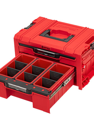 Qbrick System PRO Drawer 2 Toolbox 2.0 Expert RED ULTRA HD Maleta de herramientas 450 x 310 x 244 mm 14 l apilable IP54 con 2 cajones