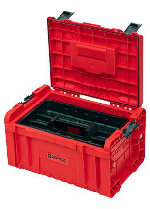 Qbrick System PRO Toolbox 2.0 RED ULTRA HD Maleta de herramientas personalizada 450 x 260 x 240 mm 19 l apilable IP54 con 3 compartimentos y estante