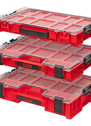 Qbrick System PRO Organizer 200 RED ULTRA HD apilable 452 x 296 x 79 mm 6 l IP54 con 8 incrustaciones