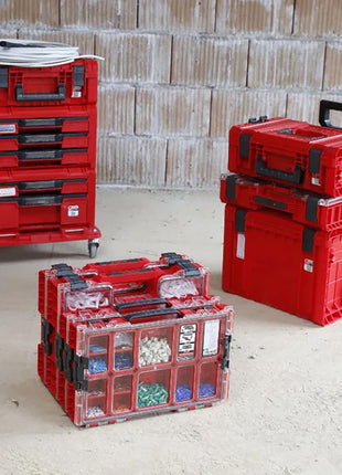 Qbrick System PRO Organizer 300 RED ULTRA HD sztaplowany 452 x 358 x 110 mm 9 l IP54 z 8 wkładkami