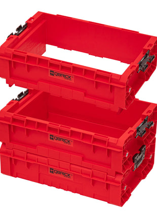 Qbrick System PRO Box Extender 2.0 RED ULTRA HD Custom Coffret extension 450 x 310 x 151 mm 9 l empilable