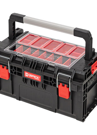 Qbrick System PRIME Toolbox 250 Expert mit Organizer stapelbar 535 x 327 x 277 mm 26l IP66 mit 10 Trennwänden + 5 Inlays