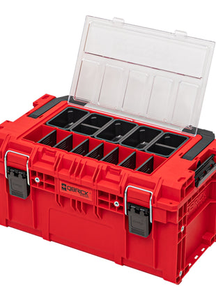 Qbrick System PRIME Toolbox 250 Expert RED ULTRA HD Custom mit Organizer stapelbar 535 x 327 x 277 mm 26 l IP66 mit 5 Inlays und 10 Trennwänden