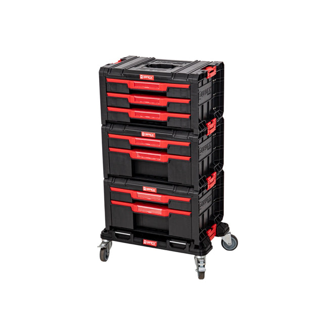 Qbrick System PRO Drawer Workshop Set 1 2.0 + 2x Drawer 2 Toolbox + 1x Drawer 3 Toolbox + Rollboard