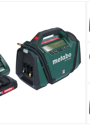 Metabo AK 18 Multi Akku Kompressor 18 V 11 bar + 1x Akku 2,0 Ah + Ladegerät