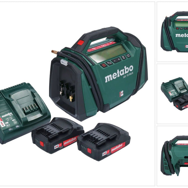 Compressore a batteria Metabo AK 18 Multi 18 V 11 bar + 2x batteria 2,0 Ah + caricabatterie