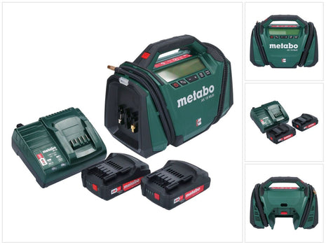 Kompresor akumulatorowy Metabo AK 18 Multi 18 V 11 bar + 2x akumulator 2,0 Ah + ładowarka