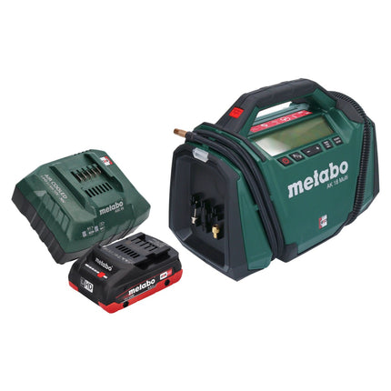 Metabo AK 18 Compresseur à batterie multiple 18 V 11 bar + 1x batterie 4,0 Ah + chargeur