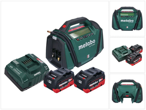 Metabo AK 18 Compresor multibatería 18 V 11 bar + 2x baterías 5,5 Ah + cargador