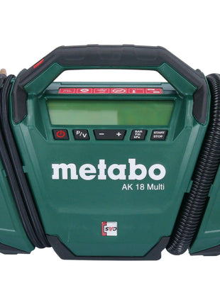 Metabo AK 18 Multi compresseur sans fil 18 V 11 bar + 2x batterie 5,5 Ah + kit de chargement