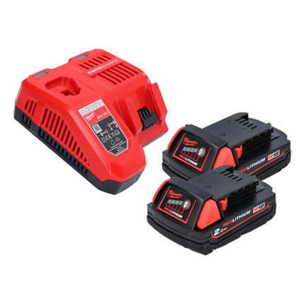 Milwaukee M18 ONEFPRT-202X remachadora ciega a batería 18 V 20 kN sin escobillas (4933478602) + 2x batería 2.0 Ah + cargador + caja HD