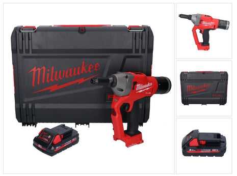 Milwaukee M18 ONEFPRT-301X nitownica akumulatorowa 18 V 20 kN bezszczotkowa + 1x akumulator 3,0 Ah + skrzynka HD - bez ładowarki