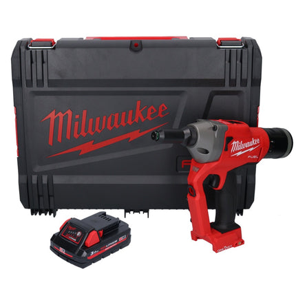Rivettatrice cieca a batteria Milwaukee M18 ONEFPRT-301X 18 V 20 kN brushless + 1x batteria ricaricabile 3,0 Ah + scatola HD - senza caricabatterie