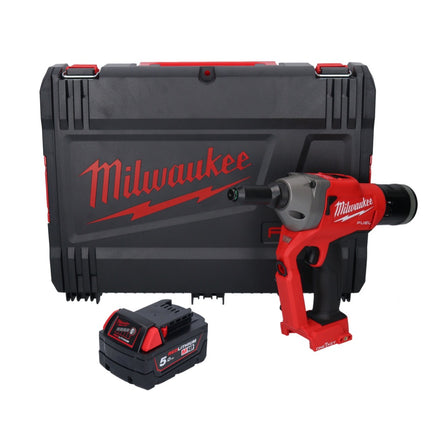 Milwaukee M18 ONEFPRT-501X cordless blind riveter 18 V 20 kN brushless + 1x battery 5.0 Ah + HD box - without charger