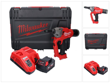 Milwaukee M18 ONEFPRT-501X nitownica akumulatorowa 18 V 20 kN bezszczotkowa + 1x akumulator 5,0 Ah + ładowarka + pudełko HD