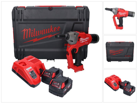 Milwaukee M18 ONEFPRT-502X nitownica akumulatorowa 18 V 20 kN bezszczotkowa + 2x akumulator 5,0 Ah + ładowarka + skrzynka HD