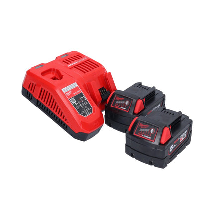 Rivettatrice cieca a batteria Milwaukee M18 ONEFPRT-502X 18 V 20 kN brushless + 2x batteria ricaricabile 5,0 Ah + caricabatterie + scatola HD