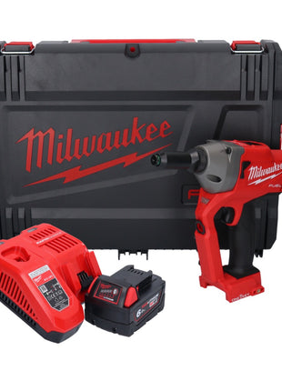 Milwaukee M18 ONEFPRT-601X Akku Blindnietgerät 18 V 20 kN Brushless + 1x Akku 6,0 Ah + Ladegerät + HD Box