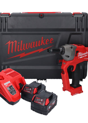 Milwaukee M18 ONEFPRT-602X remachadora ciega a batería 18 V 20 kN sin escobillas + 2x batería 6.0 Ah + cargador + caja HD