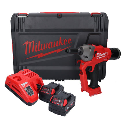 Milwaukee M18 ONEFPRT-602X remachadora ciega a batería 18 V 20 kN sin escobillas + 2x batería 6.0 Ah + cargador + caja HD