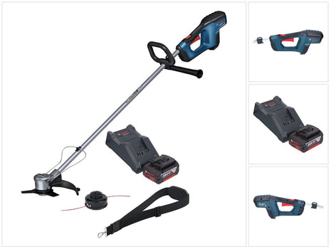 Bosch GFR 18V-23 Decespugliatore professionale a batteria senza spazzole da 18 V 230 mm + 1x batteria da 4,0 Ah + caricabatterie