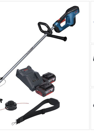 Bosch GFR 18V-23 Desbrozadora de batería profesional 18 V 230 mm sin escobillas + 2x baterías 4,0 Ah + cargador