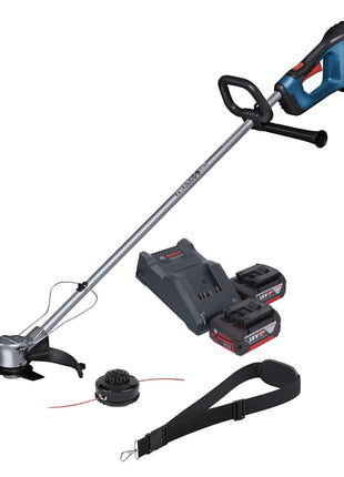 Bosch GFR 18V-23 Desbrozadora de batería profesional 18 V 230 mm sin escobillas + 2x baterías 4,0 Ah + cargador