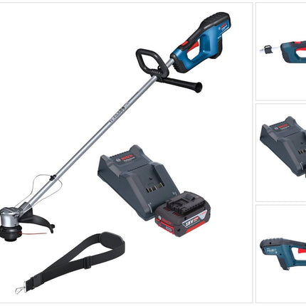 Bosch GRT 18V-33 Professional Akku Rasentrimmer 18 V 330 mm Brushless + 1x Akku 4,0 Ah + Ladegerät