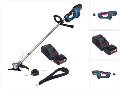 Bosch GFR 18V-23 Desbrozadora de batería profesional 18 V 230 mm sin escobillas + 1x batería 5,0 Ah + cargador